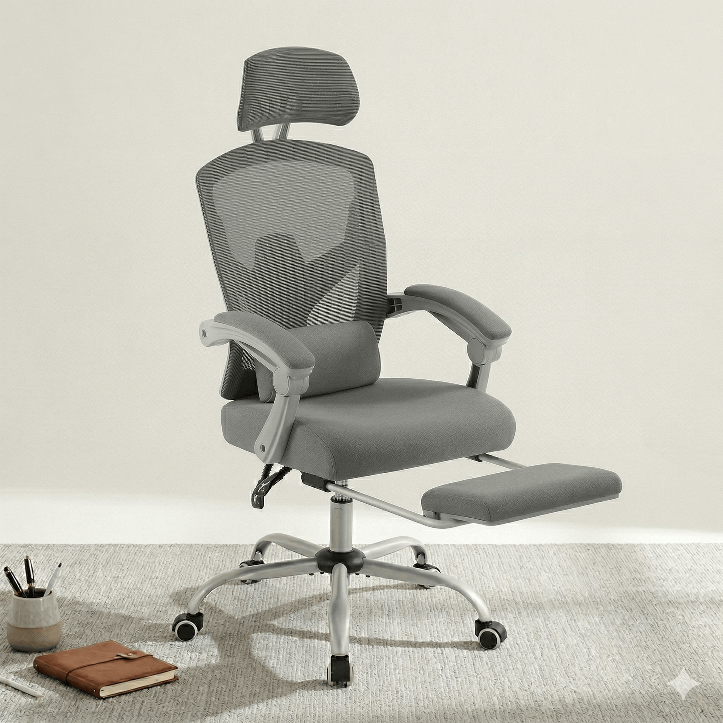 Chaise de bureau ergonomique Nova Relax avec repose-pieds