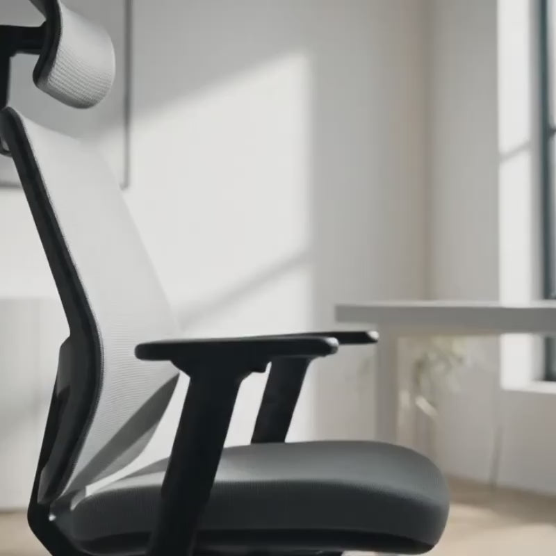 Charger la vidéo : chaise de bureau ergonomique